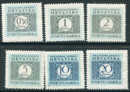 CROATIA 1942 Postage Due Perforated 11½ MNH / **.  Michel Porto 11-16A - Kroatië