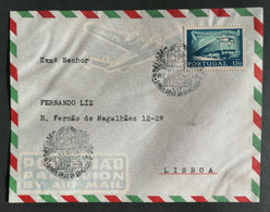 Portugal Voyage Présidentiel Açores 1957 Santa Cruz Da Graciosa Voyagé Presidential Visit Azores Postally Used - Flammes & Oblitérations