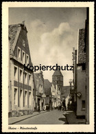 ÄLTERE POSTKARTE RHEINE MÜNSTERSTRASSE AK Postcard Ansichtskarte Cpa - Rheine