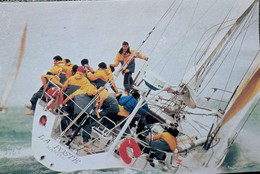 Voilier La Poste Nantes - Course Autour Du Monde 1989 1990 - Timbre Imprimé Dessin De Forget - Equipage Navigation - Sailing