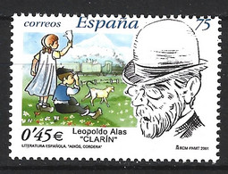 ESPAGNE. N°3369 De 2001.  Leopoldo Alas. - Ecrivains