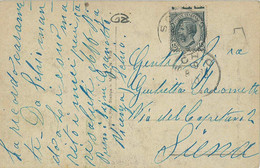 P0454 - ITALIA Regno - Storia Postale - VARIETA' Su CARTOLINA - LEONI Sassone # 108faa - Andere & Zonder Classificatie