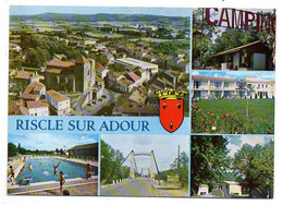 RISCLE SUR ADOUR  -- Multivues  (vue Aérienne, Pont , Piscine,camping) ....blason......... ........à Saisir - Riscle