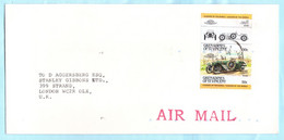GRENADINEN Of St. VINCENT 348-349 Zsdr. Auto Frazer-Nash -- GPO 18.02-1985 ? -- Brief Cover (2 Scan)(40768) - St.Vincent Und Die Grenadinen