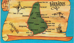 Map Of Barbados - Barbades