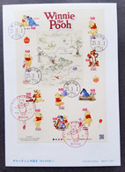 Japan Walt Disney Winnie The Pooh 2013 Cartoon Animation (FDC) *odd Shape *adhesive *unusual - Briefe U. Dokumente