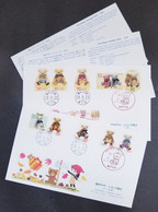 Japan Greeting Autumn 2012 Teddy Bear Toy Gift Mailbox (FDC) *odd Shape *unusual - Briefe U. Dokumente