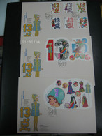 Hong Kong 2022 Miss 13 Dots Comics Stamps & $10 $20 MS First Day Cover Set FDC - FDC