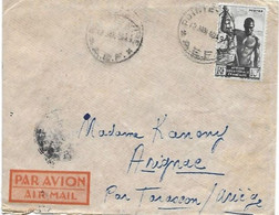 AEF Yvert 223 Sur Lettre Par Avion - Cad POINTE NOIRE De 13 Janv 1949 - Au Dos Cad Arrivée Tarascon Ariège 17 2 1950 ??? - Altri - Africa