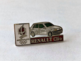 PINS AUTOMOBILE RENAULT  CLIO ALBERTVILLE 92 / Signé COJO 1991 / 33NAT - Renault