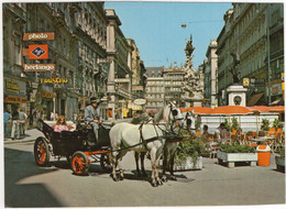 Wien - Fußgangerzone Graben Mit Pestsäule Und FIAKER - (Österreich/Austria) - Taxis & Droschken