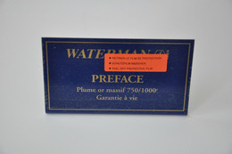 Plaque En Métal Revendeur 'Waterman - Preface' - Placas Esmaltadas (desde 1961)