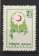 MiNr. 224 Türkei, Zwangszuschlagsmarken C    1957, 1. März. Ausgabe Für Den Roten Halbmond. Odr.; Gez. L 10. - Autres & Non Classés