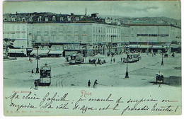 NICE - Précurseur- T.B Edit Nice N°10373 Ebng - Place Masséna- Tramways- Commerces Début Av. De Verdun - Places, Squares