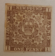 Newfoundland: 1857/64 Heraldic Flower SG1 1d Brown-purple MH - 1857-1861