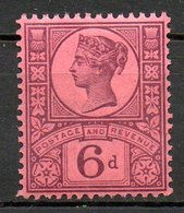 GRANDE BRETAGNE - 1887-1900 - N° 100 - 6 D. Violet S. Rouge - (Cinquantenaire Du Règne De Victoria) - Unused Stamps
