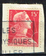 FR55 - FRANCE N° 1011 Obl. Sur Fragment - 1955-1961 Marianne Of Muller