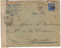 Brazil - Brésil - Pernambuco - Lettre Pour Marseille (France) - Via Rio De Janeiro - Control Postal Militaire - 1918 - Brieven En Documenten