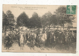 Cp, 86, CHAUNAY,inauguration Du Calvaire , 19 Avril 1914,  Le Groupe Des Chevaliers Croisée,  Voyagée 1914 - Autres & Non Classés