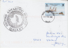 British Antarctic Territory (BAT) Card  Ca Halley 07 FEB 2002 (AT229) - Lettres & Documents