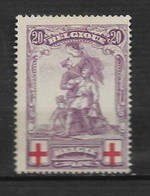 BELGIIQUE" N°  128 " CROIX ROUGE" - 1914-1915 Croix-Rouge