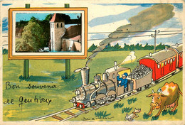 Gentioux * Souvenir De La Commune * Bon Souvenir * Train Illustrateur - Andere & Zonder Classificatie