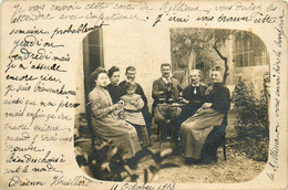 Rillieux * Carte Photo * Groupe Famille * Buvette ? * 1903 - Rillieux La Pape