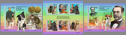 LIBERIA 2022 MNH Louis Pasteur Dogs Hunde Chiens M/S+2S/S - OFFICIAL ISSUE - DHQ2248 - Louis Pasteur