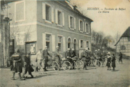 Réchésy * Place Et La Mairie * Militaires à Vélo - Otros & Sin Clasificación