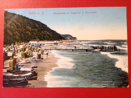 AK Insel Sellin Auf Rügen Coloriert Strandleben Familienbad Herrenbad Ca.1920 - Sellin