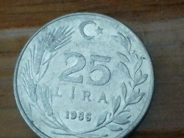 TÜRKİYE -25 TL.- 1986 - Turquie