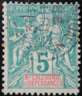 LP3844/792 - 1892 - COLONIES FRANÇAISES - NOUVELLE CALEDONIE - N°44 ☉ - Gebruikt