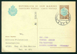 CLG400 - CARTOLINA POSTALE STORIA POSTALE 1967 LIRE 30 UFFICIO FILATELICO GOVERNATIVO - Cartas & Documentos