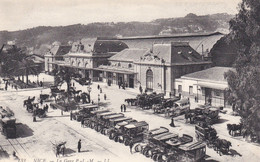 CPA NICE La Gare Très Animé - Transport Ferroviaire - Gare