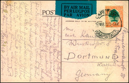 1935, Air Mail Card From CAPE TOWN To Germany - Altri & Non Classificati