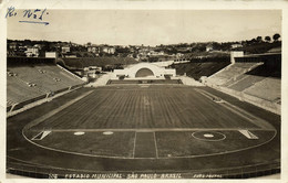 Brazil, SÃO PAULO, Municipal Stadium (1940) Via Condor Lati, WWII Censor (2) - São Paulo