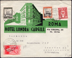 1938 07 SET LETTERA PER LA GERMANIA CON BELLA AFFRANCATURA MISTA SERIE MEDAGLIONI+C.75 STAMPA CATTOLICA SASS 51 BELLA BU - Lettres & Documents