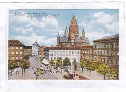 CPA :  14 X 9  -  MAYENCE  -  Place  De  Gutenberg  Et  Cathédrale - Mainz