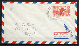 Lettre De Nouvelles Hébrides Vila 1958 N° 156 Oblitéré - Storia Postale