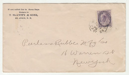 T. McAvity & Sons, St. John N.B. Company Letter Cover Posted 1899 B221210 - Briefe U. Dokumente