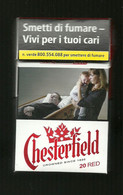 Tabacco Pacchetto Di Sigarette Italia - Chesterfield Red N.4 Da 20 Pezzi - Vuoto - Etuis à Cigarettes Vides