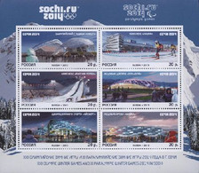 Russia 2013 XXII Winter Olympic Games 2014 In Sochi Olympic Sports Facilities Block Of 6 Stamps - Winter 2014: Sotchi