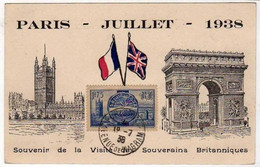 !!! CARTE MAXIMUM VISITE DES SOUVERAINS BRITANIQUES - 1930-1939