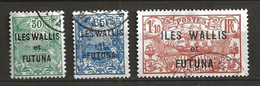 WALLIS ET FUTUNA 1927/28  . Série N°s  40 à 42 . Oblitérés . - Used Stamps