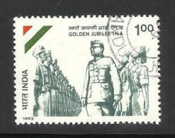 INDIA, 1993, FINE USED, Anniversary Of Indian National Army, I.N.A,  1 V - Gebraucht