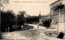 Fontaine-en-Dormois Canton De Ville-sur-Tourbe Route De Gratreuil Petit Village Marne 51800 Cpa Ecrite En 1918 En B.Etat - Autres & Non Classés