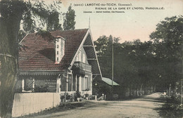 CPA Lamothe-du-Teich - Avenue De La Gare Et L'Hôtel Hariguillié - Colorisé - Other & Unclassified