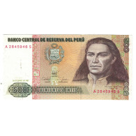 Billet, Pérou, 500 Intis, 1987, 1987-06-26, KM:134a, SPL - Pérou