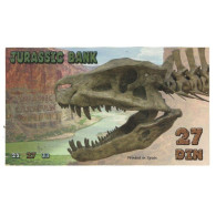 Billet, Espagne, Billet Touristique, 2015, JURASSIC BANK 27 DIN, NEUF - [ 7] Fautés & Variétés