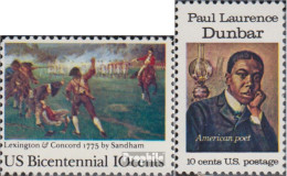 USA 1171,1172 (kompl.Ausg.) Postfrisch 1975 Unabhängigkeit, Dunbar - Ungebraucht